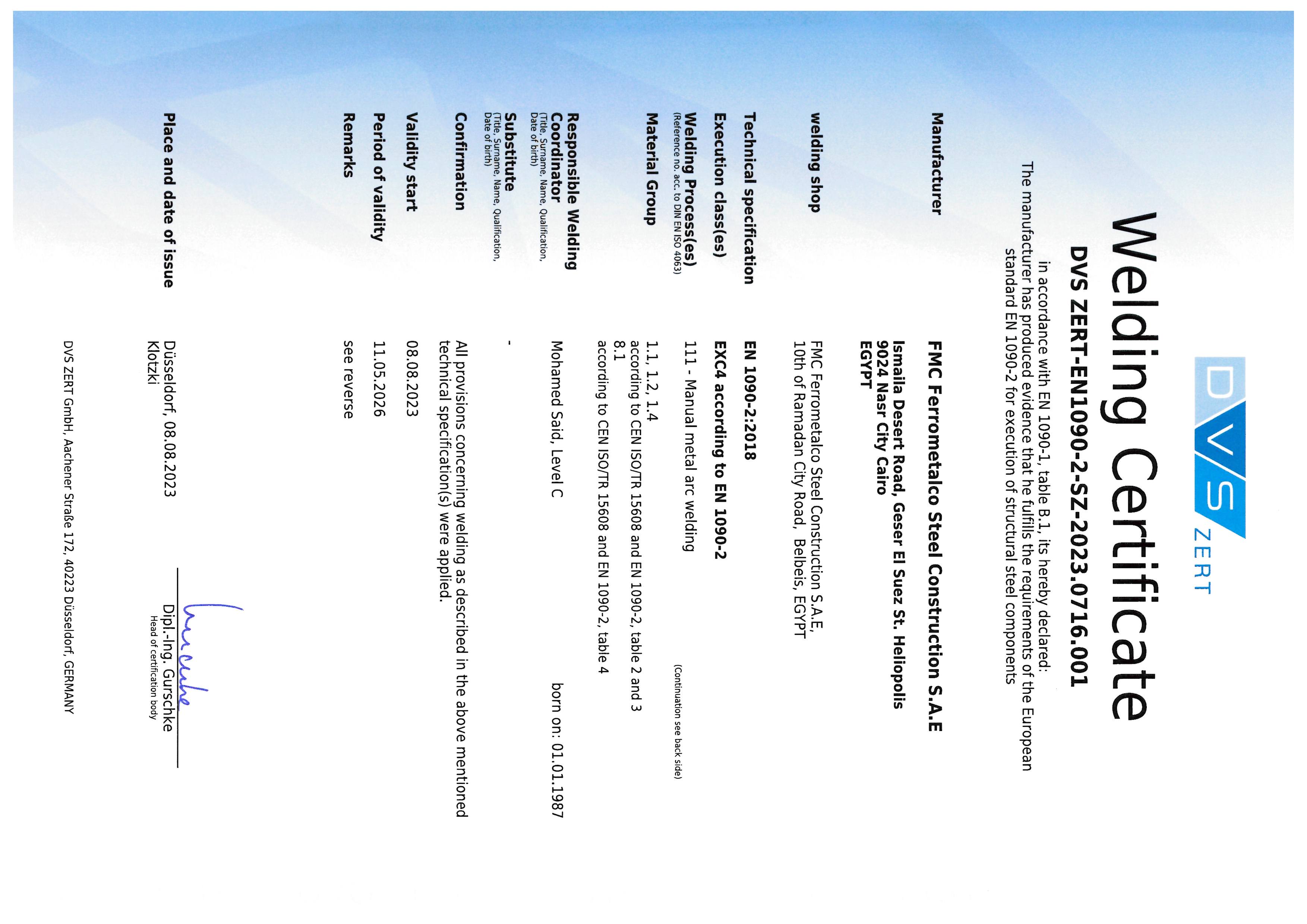 EN 1090-2:2018 Structural Steel Requirements